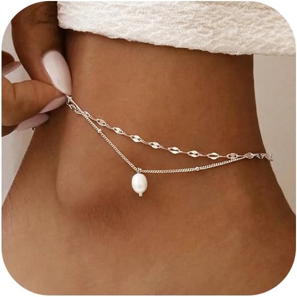 Body Jewelry Real Gold - Kadınlar için ayak bileği bilezikleri 14