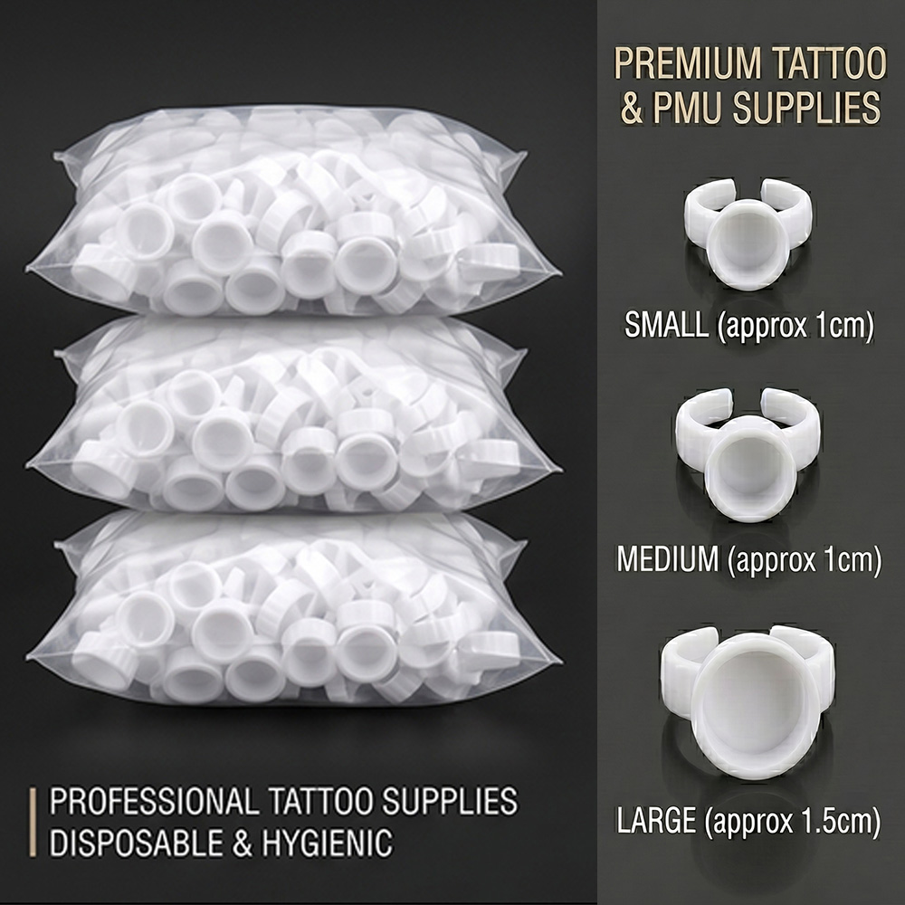 Body Jewelry Tattoo - Dövme Mürekkep Halka Bardakları Tek Kullanımlık