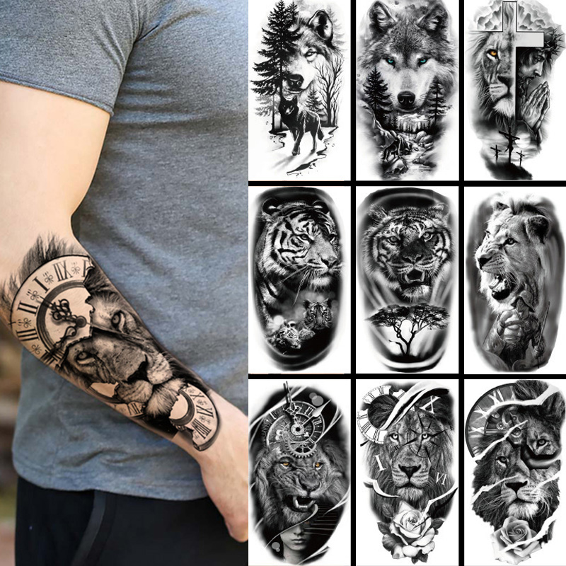 Body Jewelry Tattoo - Su geçirmez geçici dövme etiket orman
