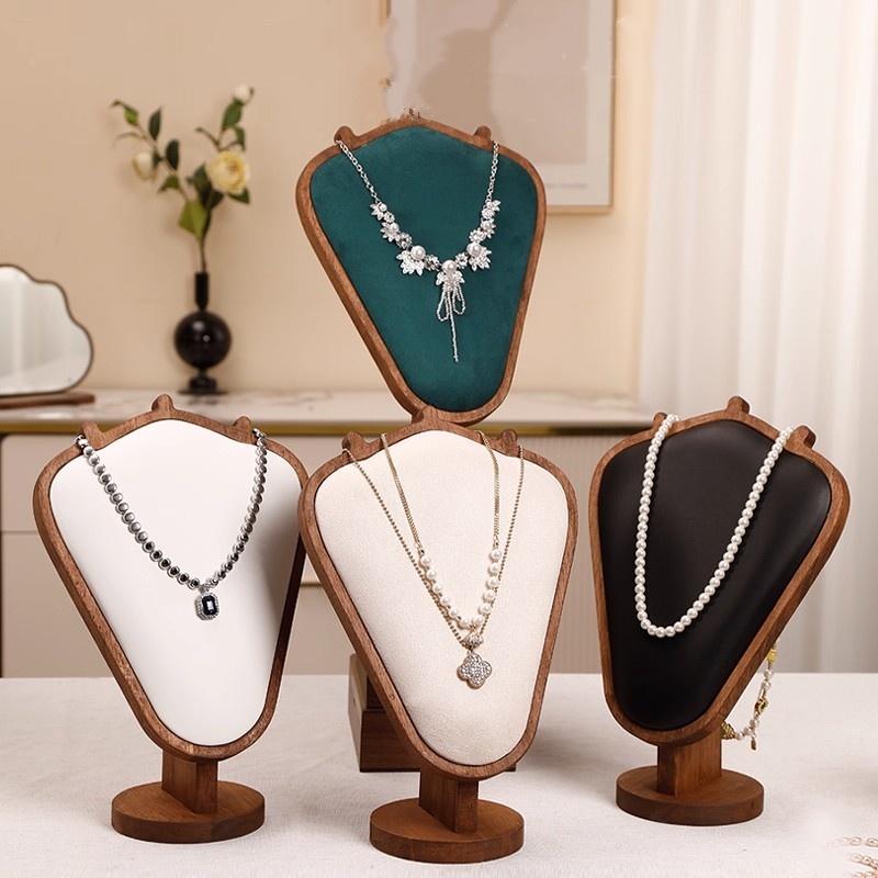 Body Jewelry In Store - Ahşap Gövdeli Beyaz Deri Yumuşak Matlı