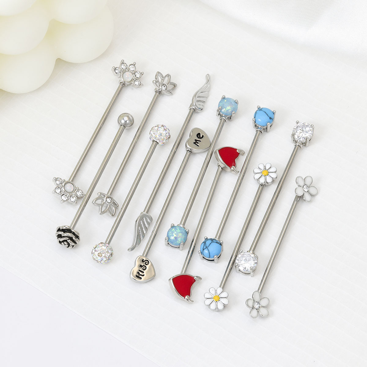 Body Jewelry Industrial - 16G oklar kalpler endüstriyel halter cerrahi