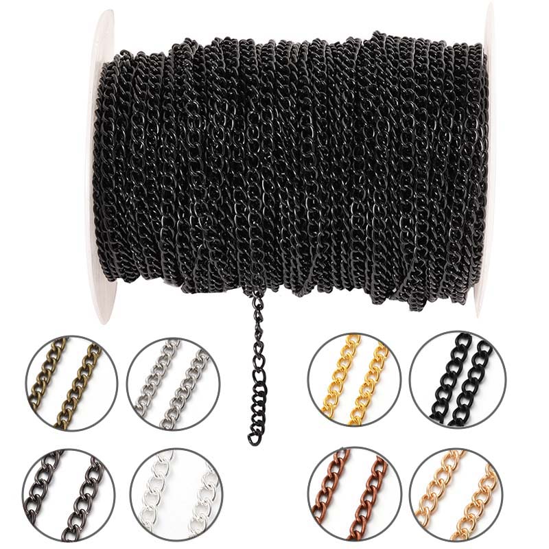 Body Jewelry For You - 2 metre 2.5/3.5/4.5mm Metal Düz Oval