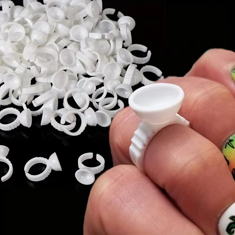 Body Jewelry Tattoo - 100 Tek Kullanımlık Beyaz Tutkal Tutucu