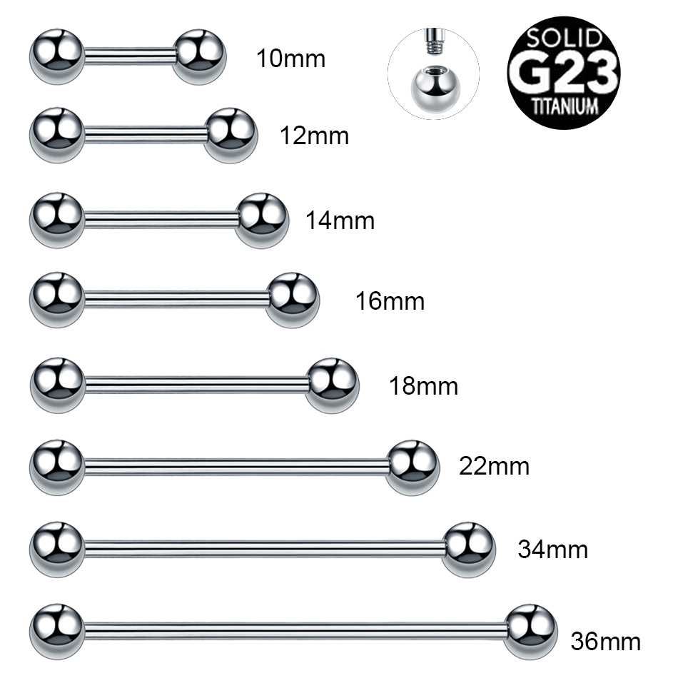 Body Jewelry Industrial - 1 adet 14G 16G titanyum endüstriyel
