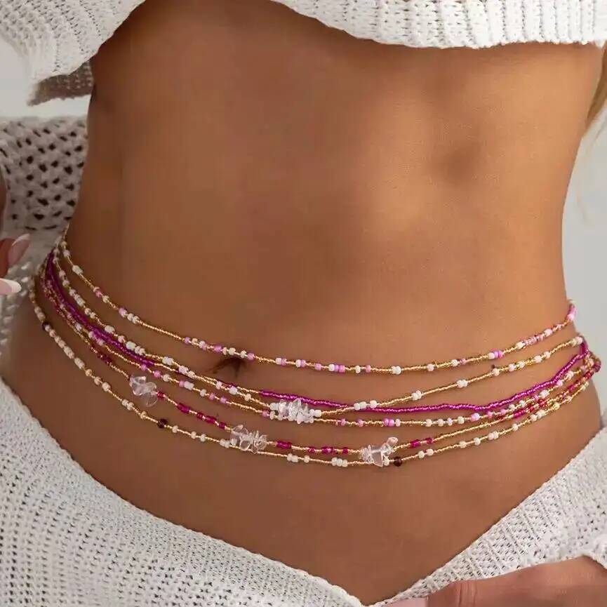 Body Jewelry For You - SHIXIN 6 Parça/Set Boho Renkli Pirinç