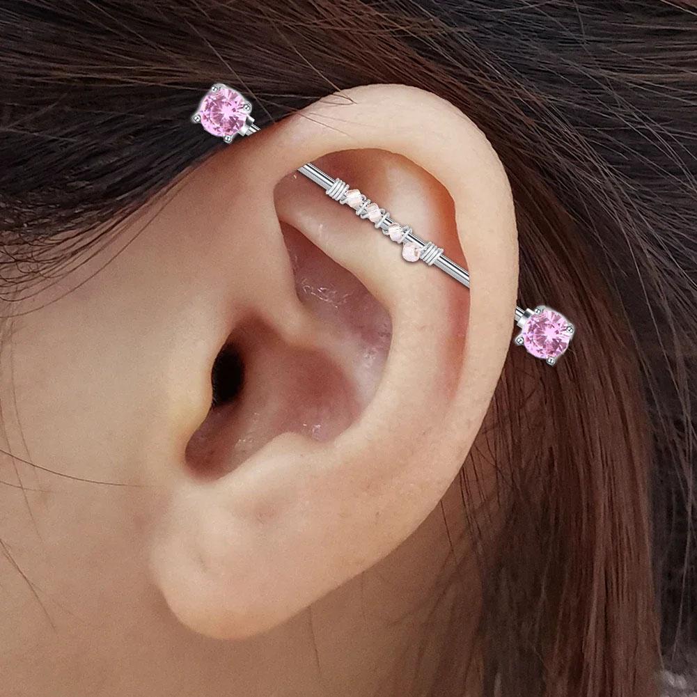1 adet/6 adet 14G 38mm Paslanm - Body Jewelry Industrial incelemesi ve fiyatı