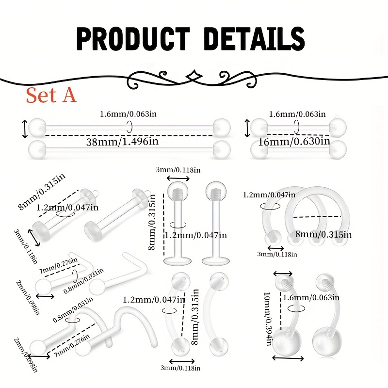 36 adet piercing kiti hizmetli - Body Jewelry Industrial incelemesi ve fiyatı
